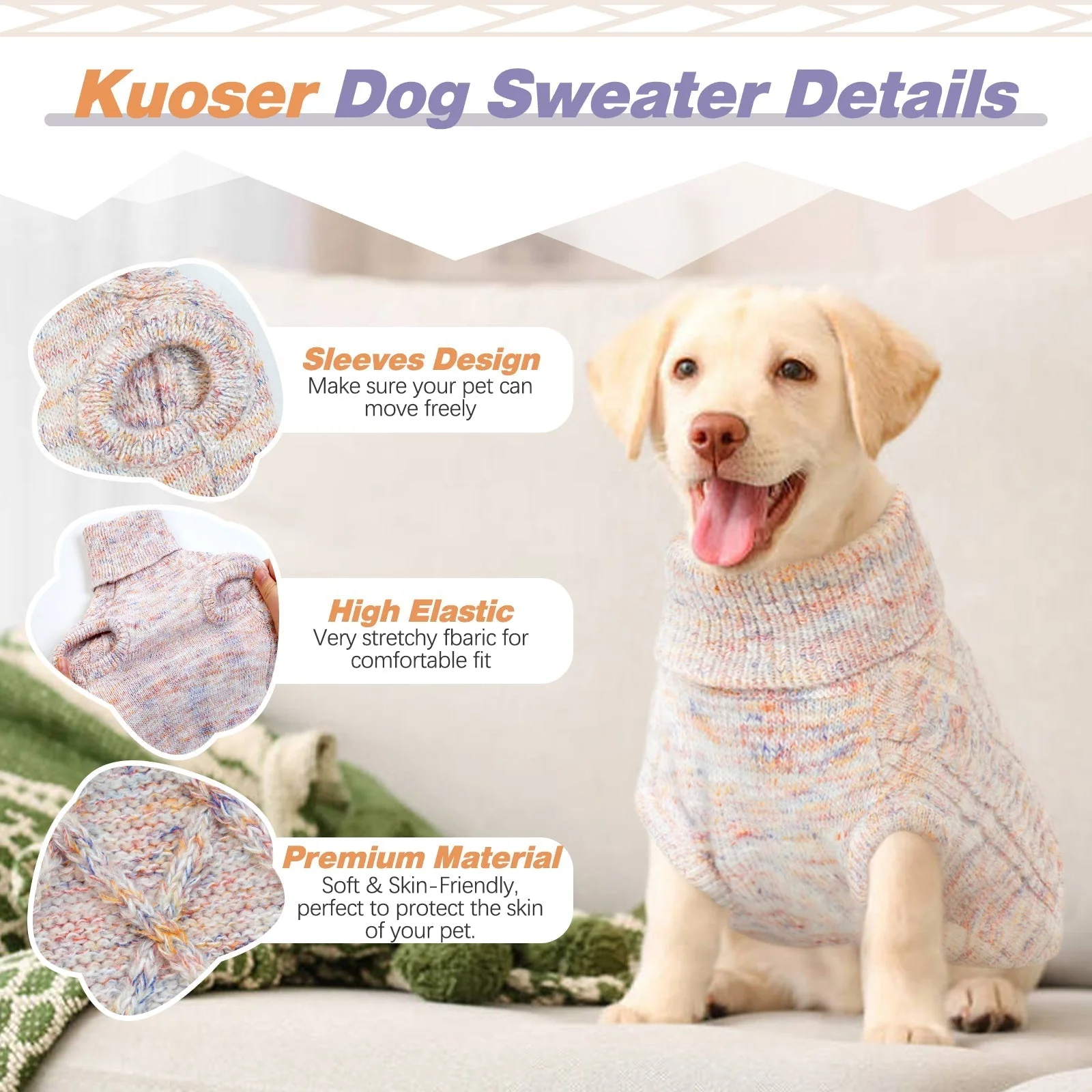 Coltrui voor Honden | Knusse Gebreide Trui | Warme Winterkleding | Flexible en Comfortabel | Verkrijgbaar in Meerdere Kleuren en Maten - Image 7