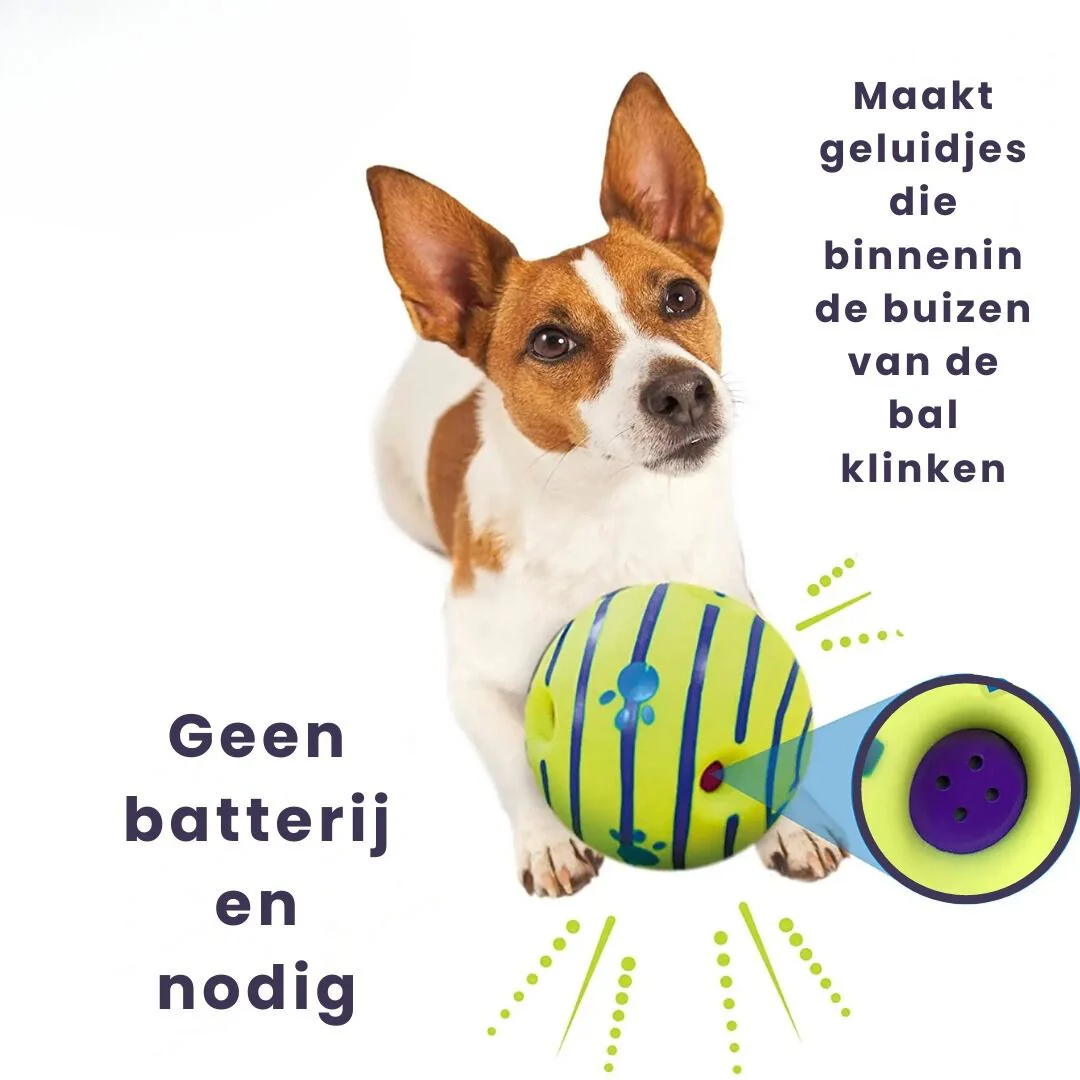 Giechelende Speelbal Voor Honden | Glow In The Dark | Duurzaam Kunststof | Voor Alle Hondenrassen | Geen Batterijen Nodig | Groene Interactieve Bal - Image 4