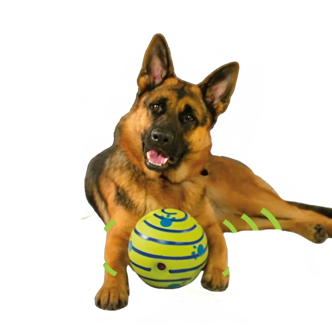 Giechelende Speelbal Voor Honden | Glow In The Dark | Duurzaam Kunststof | Voor Alle Hondenrassen | Geen Batterijen Nodig | Groene Interactieve Bal - Image 6