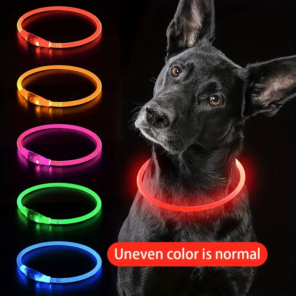 GlowPaws | Oplaadbare LED Veiligheidshalsband voor Honden met Meerdere Lichtstanden | Weerbestendig