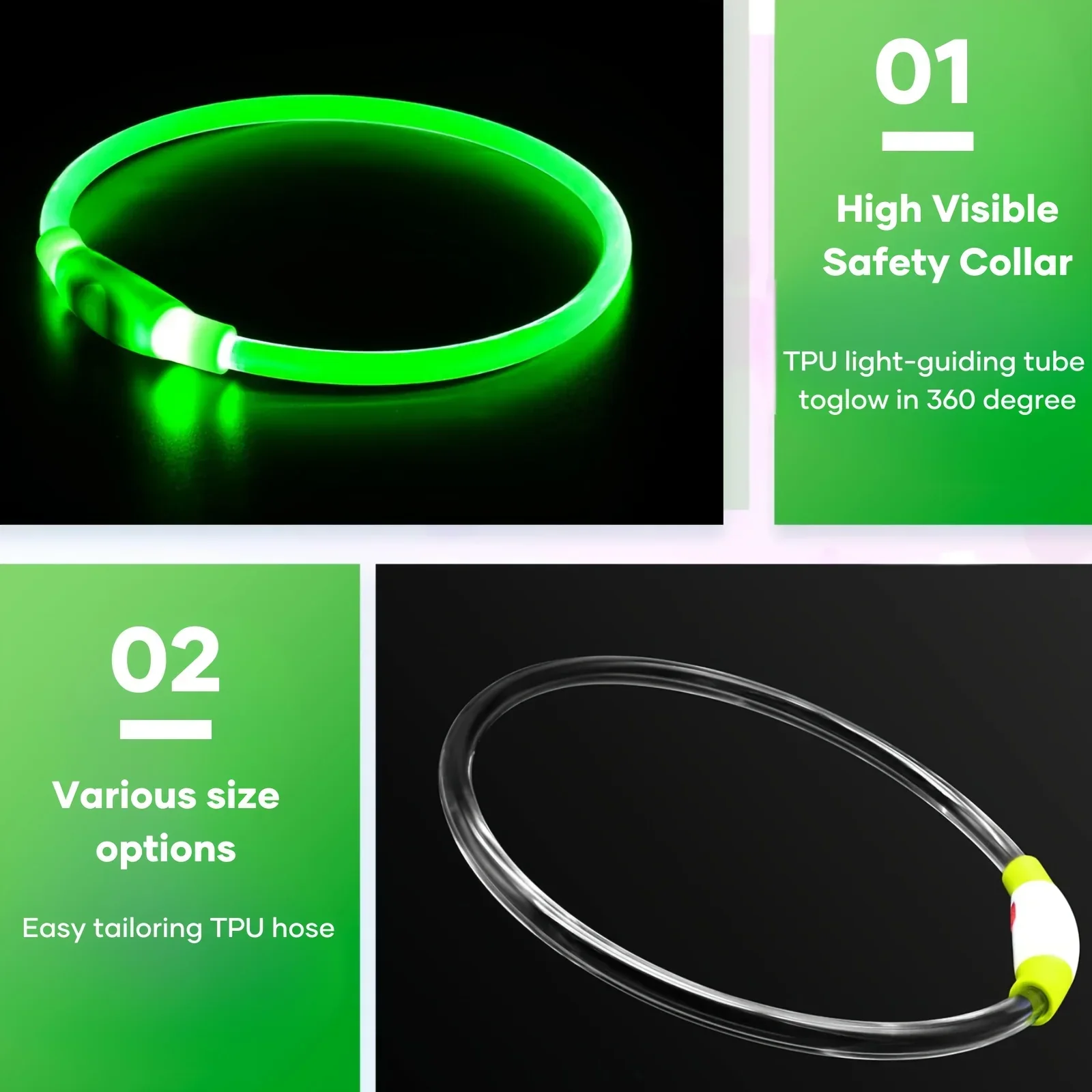 GlowPaws | Oplaadbare LED Veiligheidshalsband voor Honden met Meerdere Lichtstanden | Weerbestendig - Image 4