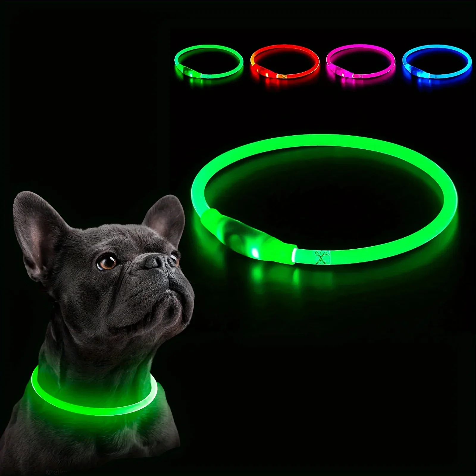 GlowPaws | Oplaadbare LED Veiligheidshalsband voor Honden met Meerdere Lichtstanden | Weerbestendig - Image 6