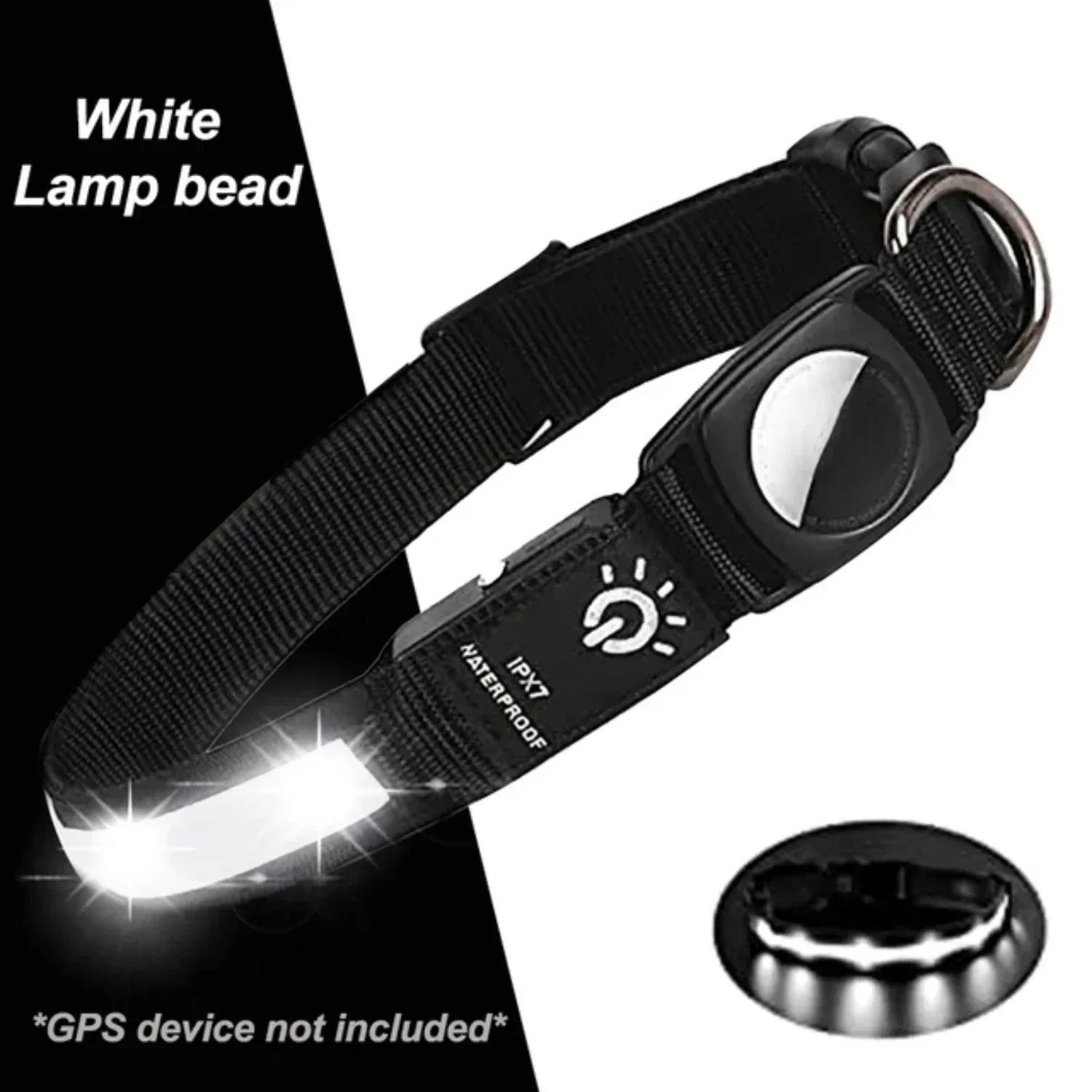 Airtag GPS Tracker | Veilig LED Licht | Waterdichte Hondenhalsband | Oplaadbaar via USB | Stevig & Verstelbaar | Multicolor - Image 9