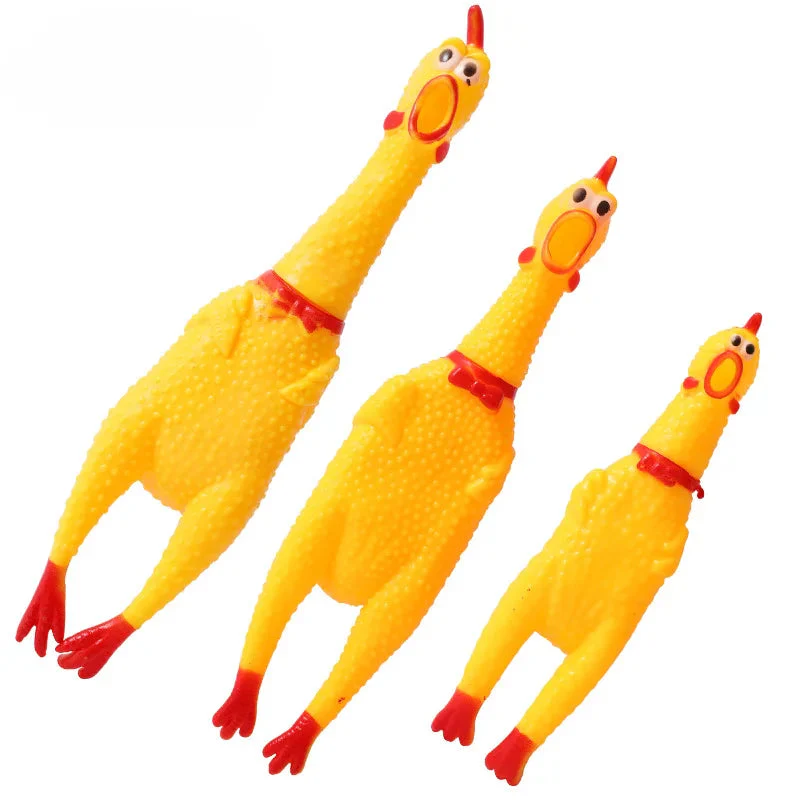 Speelgoedkip met Pieper voor Honden | Veilige Materialen | Meerdere Maten | Tandverzorging en Plezier | 16cm, 28cm, 36cm