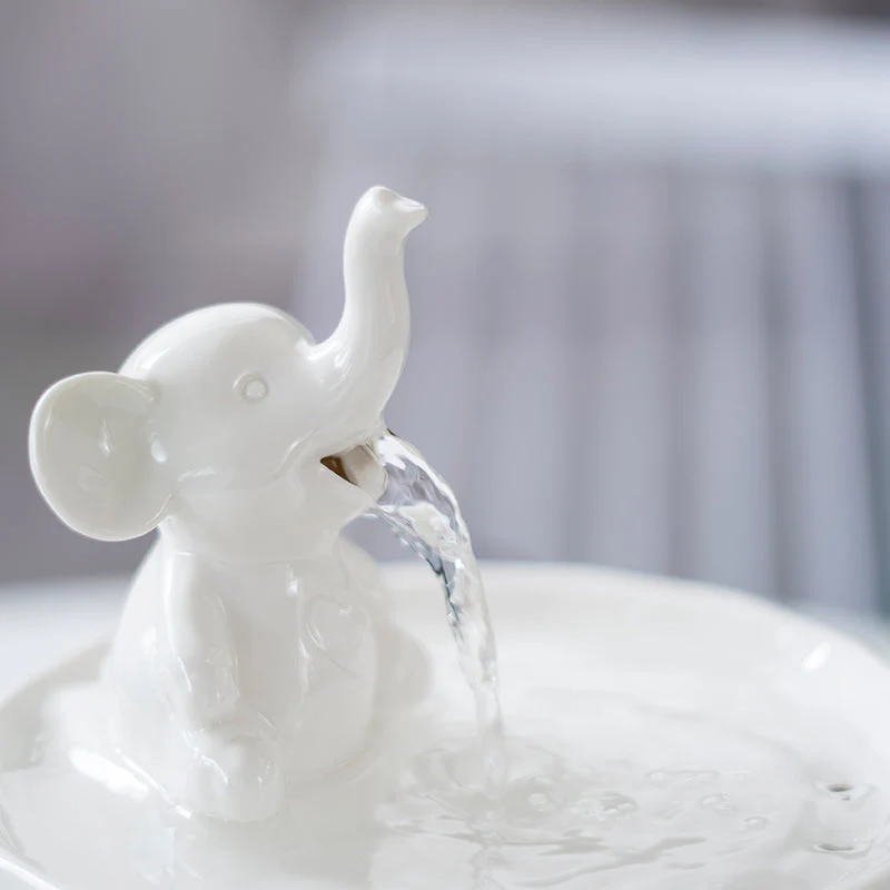 Katwaterfontein Olifant 1.2L | USB Automatisch Keramisch | Filter | Veilig en Duurzaam | Stressverlichtend | Hoogwaardige Materialen | Slimme Sensor | Tijger & Puppy Geschikt - Image 4