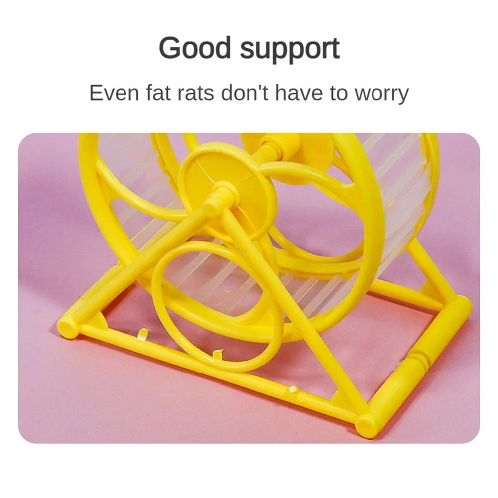 Hamster Loopwiel | Stil en Duurzaam | PVC | Blauw Geel | Geschikt voor Grootte Hamsters | Veilig Speelgoed voor Kleine Dieren | Eenvoudig te Reinigen en Vervangen | Huisdierenaccessoires - Image 3