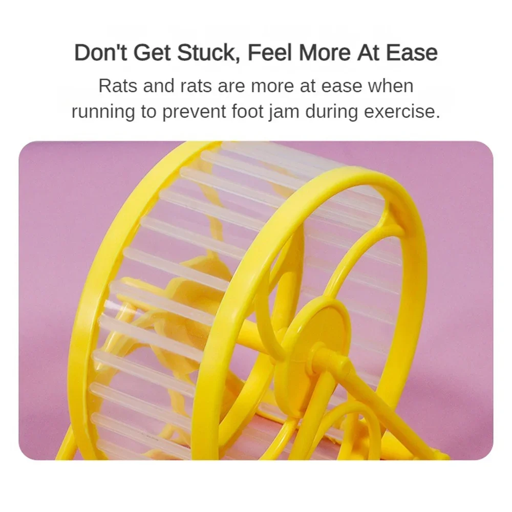 Hamster Loopwiel | Stil en Duurzaam | PVC | Blauw Geel | Geschikt voor Grootte Hamsters | Veilig Speelgoed voor Kleine Dieren | Eenvoudig te Reinigen en Vervangen | Huisdierenaccessoires - Image 4