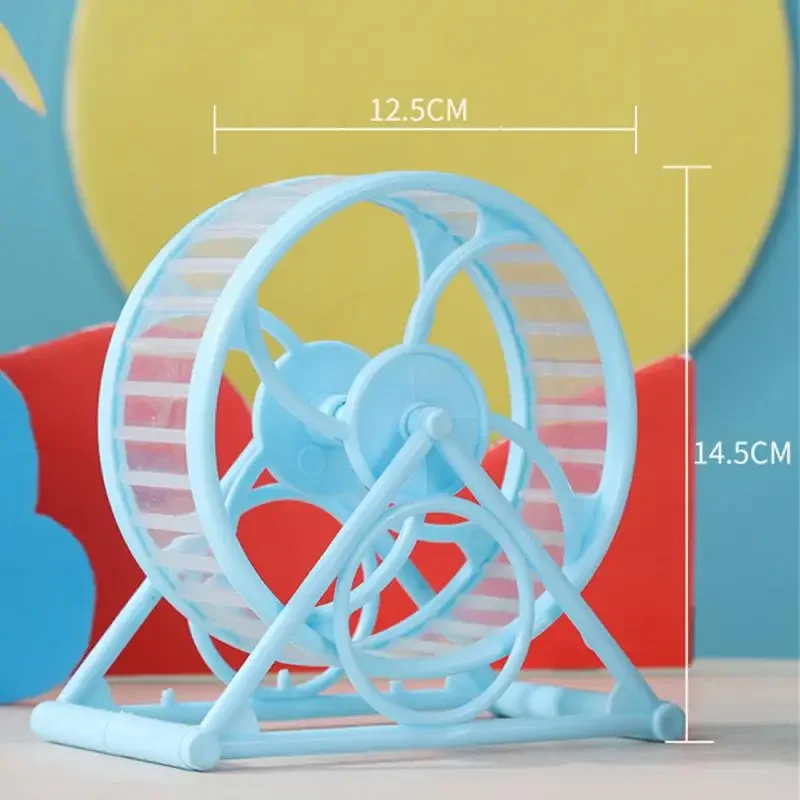 Hamster Loopwiel | Stil en Duurzaam | PVC | Blauw Geel | Geschikt voor Grootte Hamsters | Veilig Speelgoed voor Kleine Dieren | Eenvoudig te Reinigen en Vervangen | Huisdierenaccessoires - Image 9
