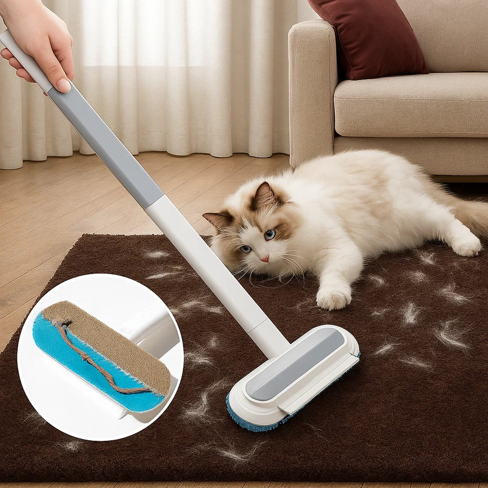 Handheld Huisdier Haarverwijderaar | Dubbelzijdige Borstel voor Honden- en Kattenhaar | Voor Meubels en Kleding | Geschikt voor Meerdere Oppervlakken | Ergonomisch Handvat | Voor Efficiënte Haarverwijdering
