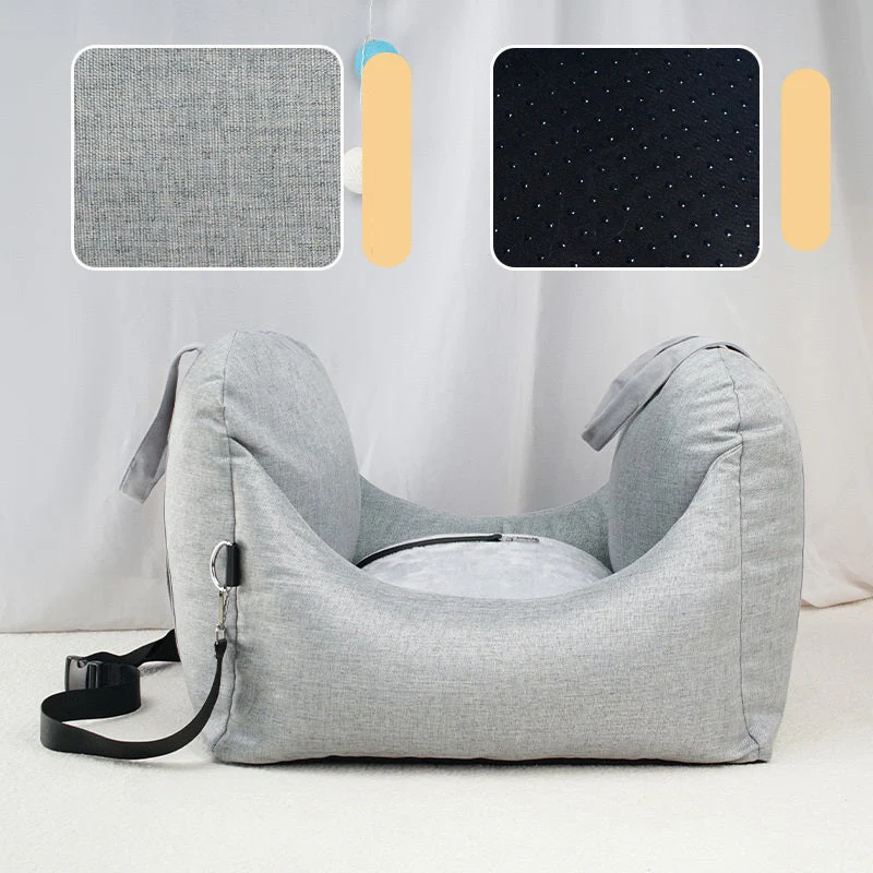 Pluizige Huisdierverblijf | Comfortabele Kennel | 52x52x44cm | Antraciet Grijs, Beige, Licht Grijs - Image 3