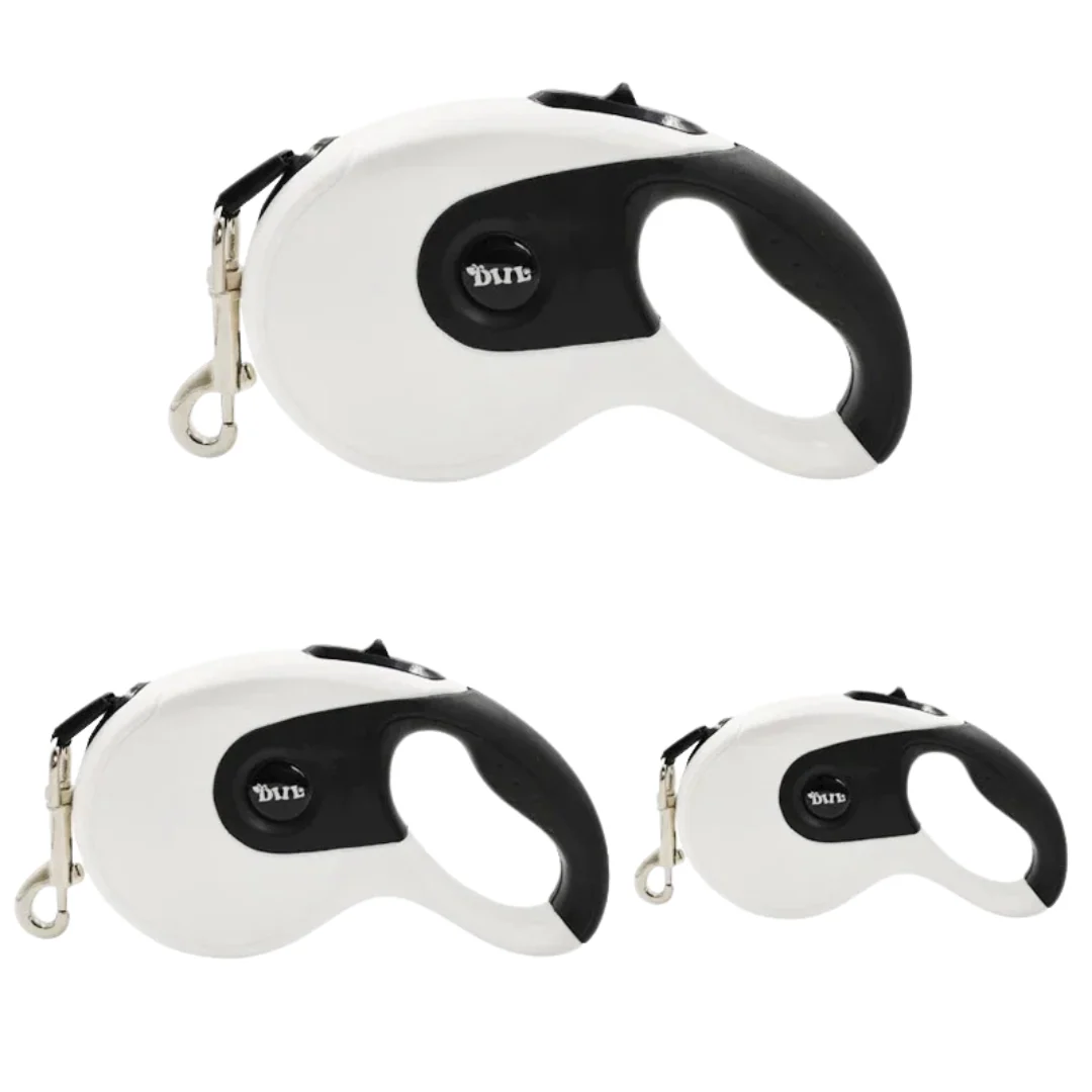Intrekbare Riem voor Honden | 8 Meter | Met Vergrendelingsmechanisme | Poepzakjesdispenser Ingebouwd | Comfortabele Handgreep | Geschikt voor Kleine en Grote Honden | Zwart of Wit - Image 5