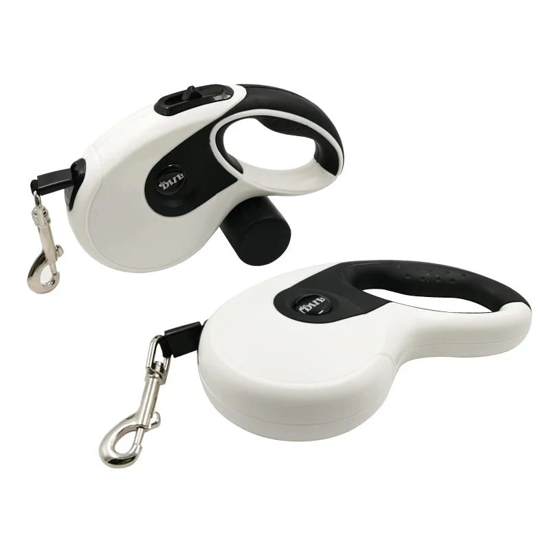 Intrekbare Riem voor Honden | 8 Meter | Met Vergrendelingsmechanisme | Poepzakjesdispenser Ingebouwd | Comfortabele Handgreep | Geschikt voor Kleine en Grote Honden | Zwart of Wit - Image 6