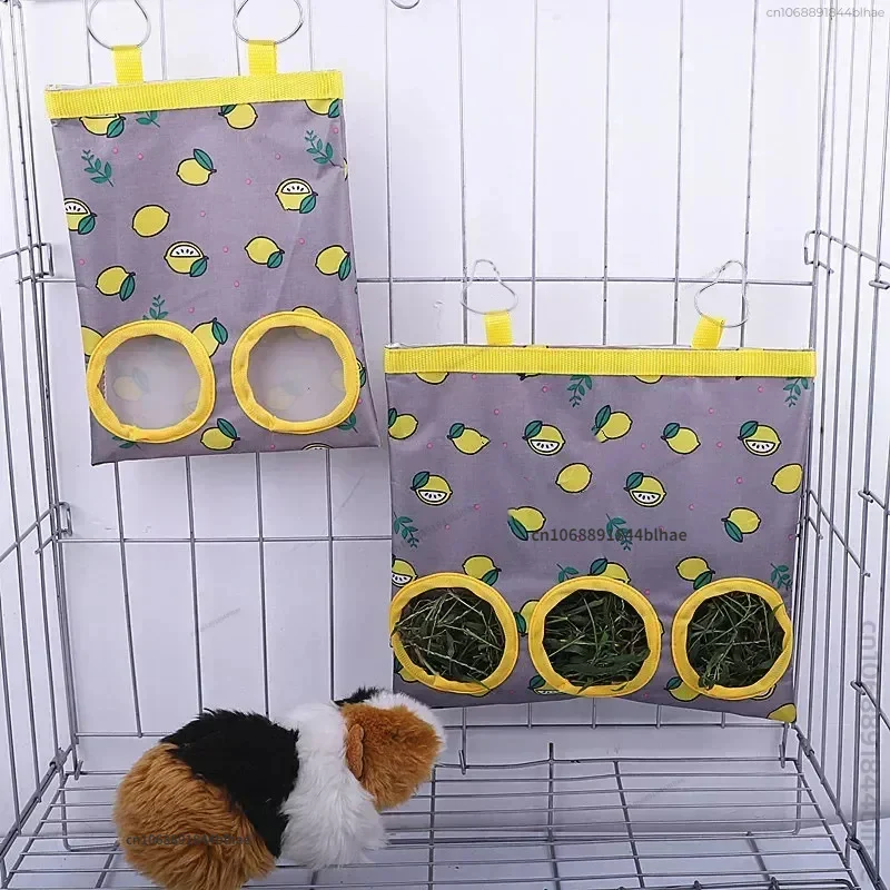 Hooizak voor kleine dieren | Hamster Konijn Cavia Voerhouder | Oxford Stof | Metalen Haak | Verspilling Verminderen | Kooihouder | Rood Groen Geel Oranje | Duurzame Kooivoeder Accessoires - Image 18