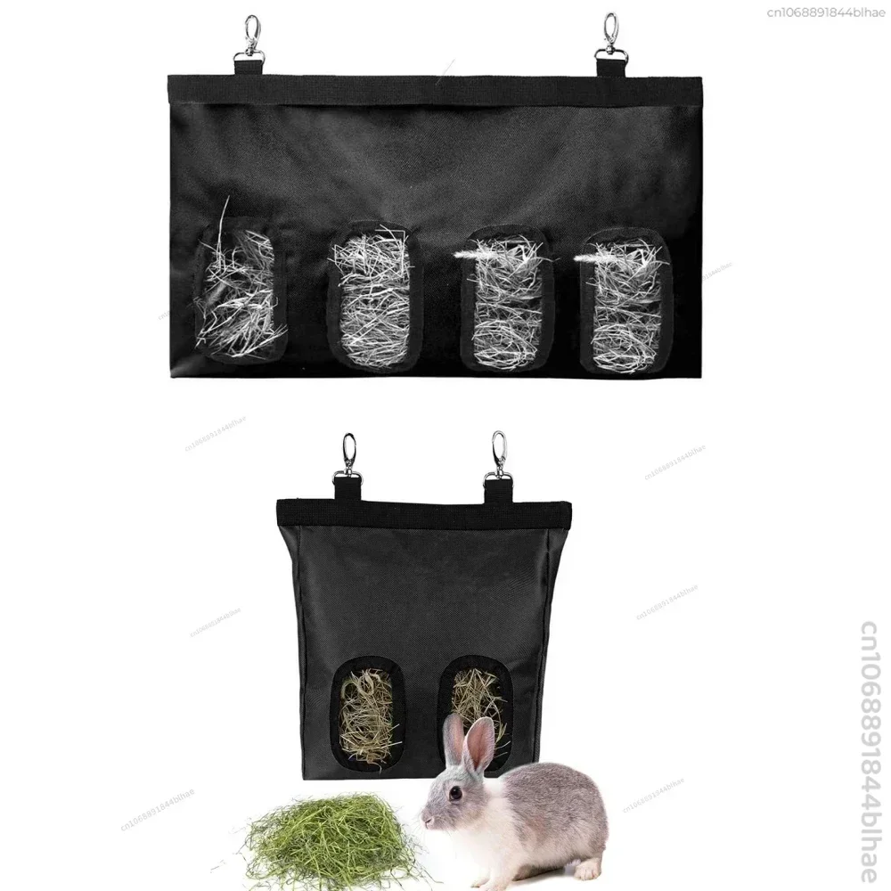 Hooizak voor kleine dieren | Hamster Konijn Cavia Voerhouder | Oxford Stof | Metalen Haak | Verspilling Verminderen | Kooihouder | Rood Groen Geel Oranje | Duurzame Kooivoeder Accessoires - Image 8