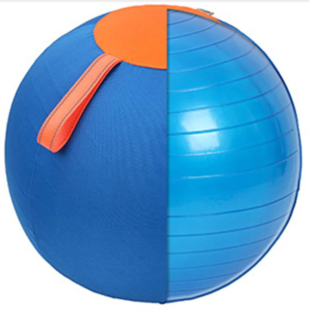 HerdMaster | Duurzame Opblaasbare Speelbal voor Honden, 45 cm | Polyester, Inclusief Handpomp | Blauw & Oranje - Image 4