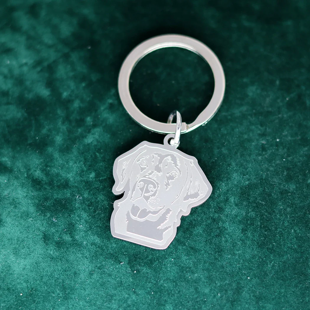Labrador Sleutelhanger van Roestvrij Staal | Dierenliefhebbers Cadeau | Unisex | Zilver of Goud | Schattige Hondenhanger voor Tassen, Sleutels & DIY Sieraden | Voor Kinderen en Volwassenen - Image 2