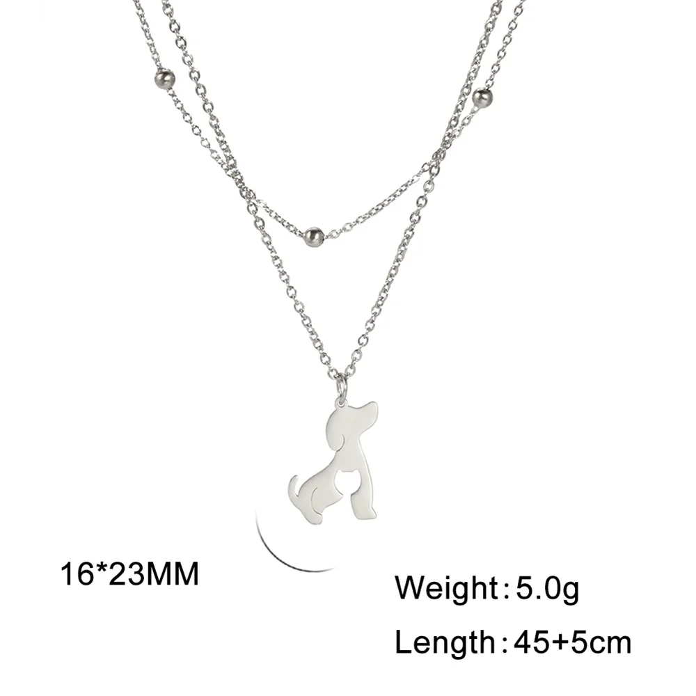 Dames Ketting Met Dierenhanger | Dubbele Laags Choker Met Kat & Hond | Roestvrij Staal | Minimalistisch & Trendy Sieraad | Perfect Cadeau Voor Vriendin, Moeder Of Vriendin - Image 10