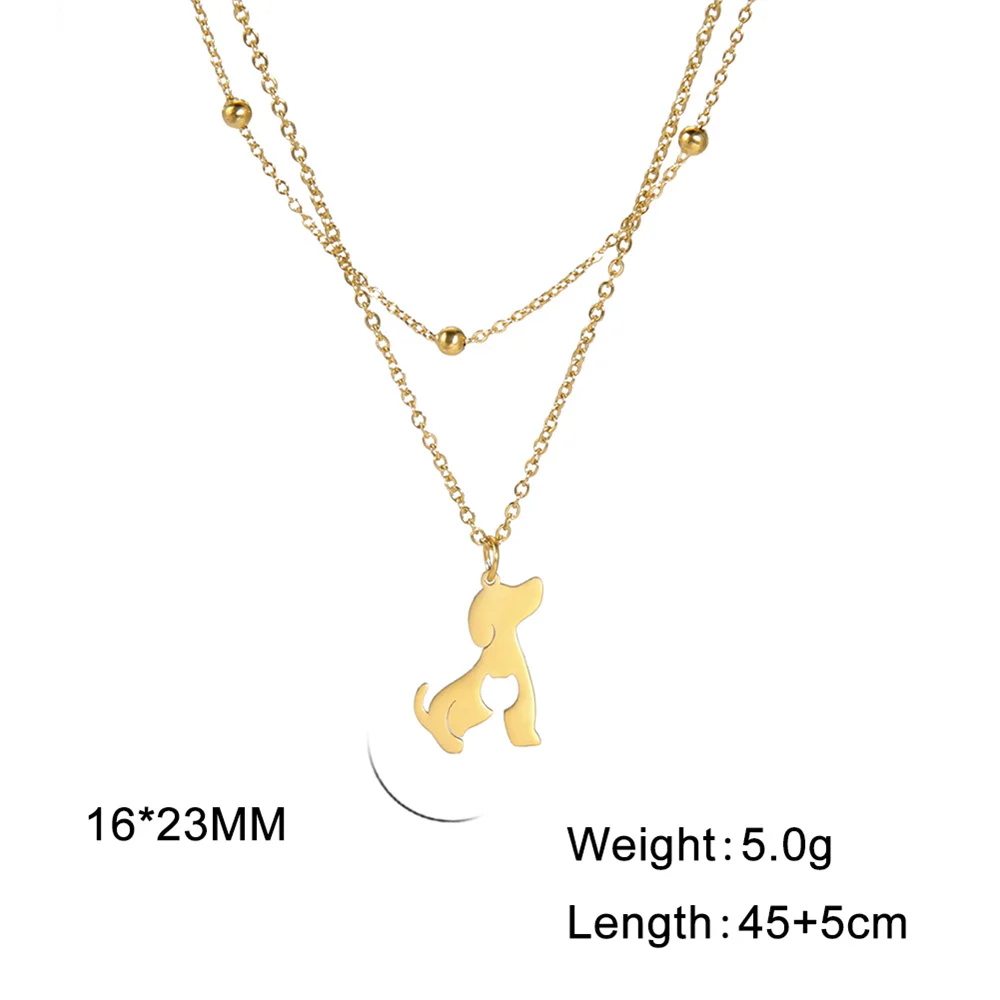 Dames Ketting Met Dierenhanger | Dubbele Laags Choker Met Kat & Hond | Roestvrij Staal | Minimalistisch & Trendy Sieraad | Perfect Cadeau Voor Vriendin, Moeder Of Vriendin - Image 11