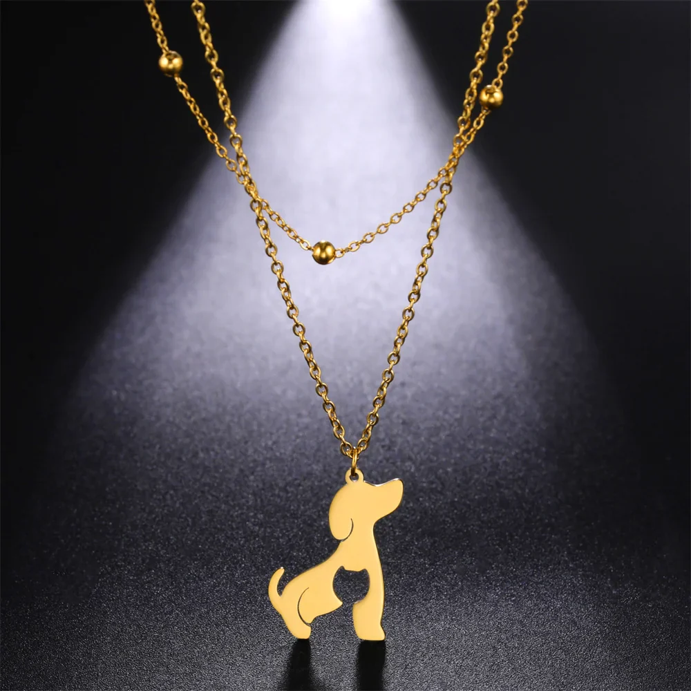 Dames Ketting Met Dierenhanger | Dubbele Laags Choker Met Kat & Hond | Roestvrij Staal | Minimalistisch & Trendy Sieraad | Perfect Cadeau Voor Vriendin, Moeder Of Vriendin - Image 4