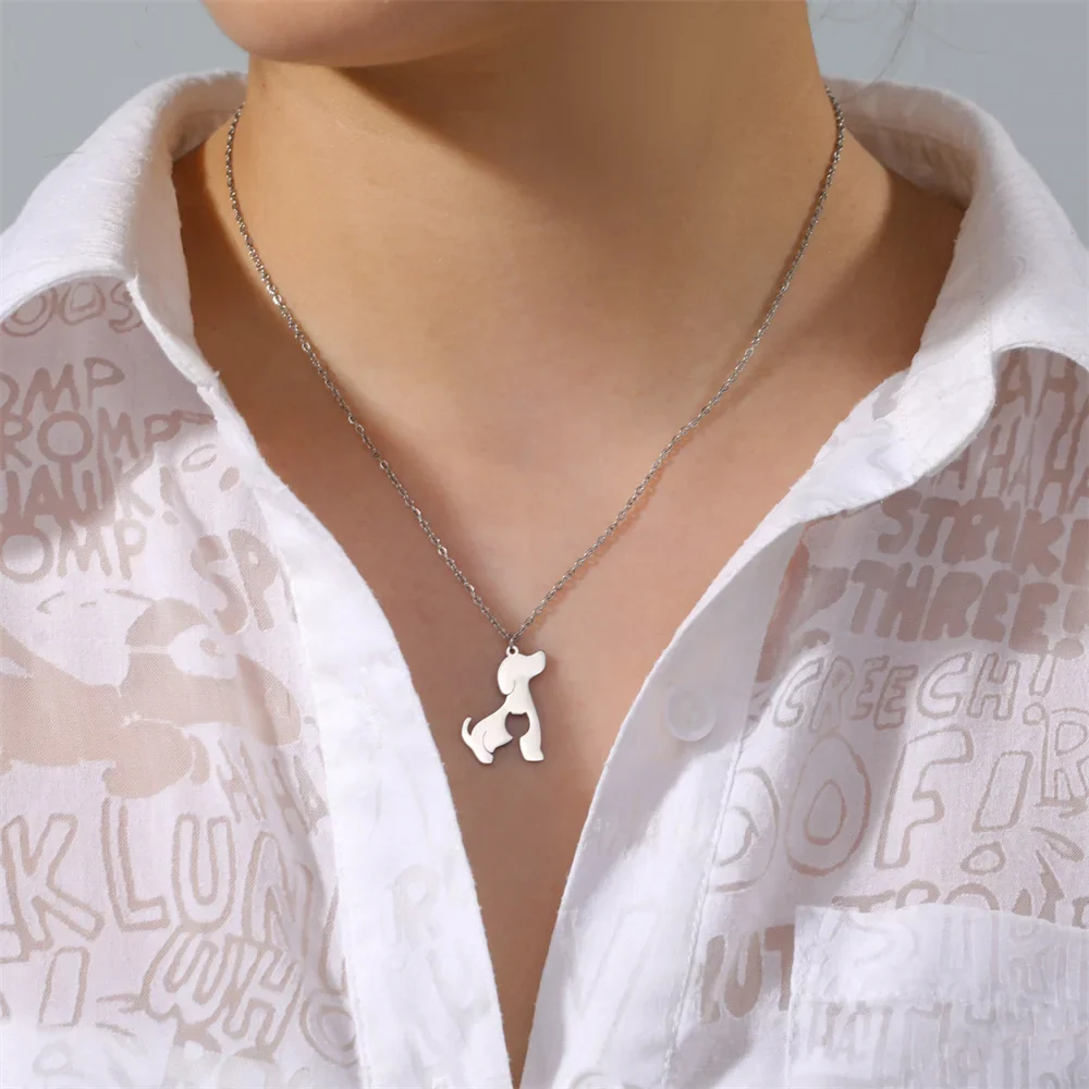 Dames Ketting Met Dierenhanger | Dubbele Laags Choker Met Kat & Hond | Roestvrij Staal | Minimalistisch & Trendy Sieraad | Perfect Cadeau Voor Vriendin, Moeder Of Vriendin - Image 8