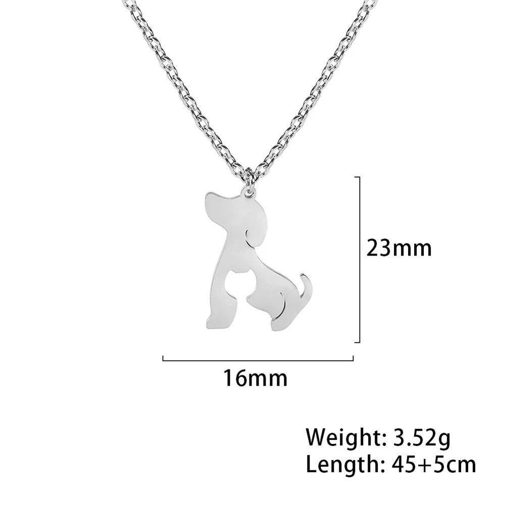 Dames Ketting Met Dierenhanger | Dubbele Laags Choker Met Kat & Hond | Roestvrij Staal | Minimalistisch & Trendy Sieraad | Perfect Cadeau Voor Vriendin, Moeder Of Vriendin - Image 9