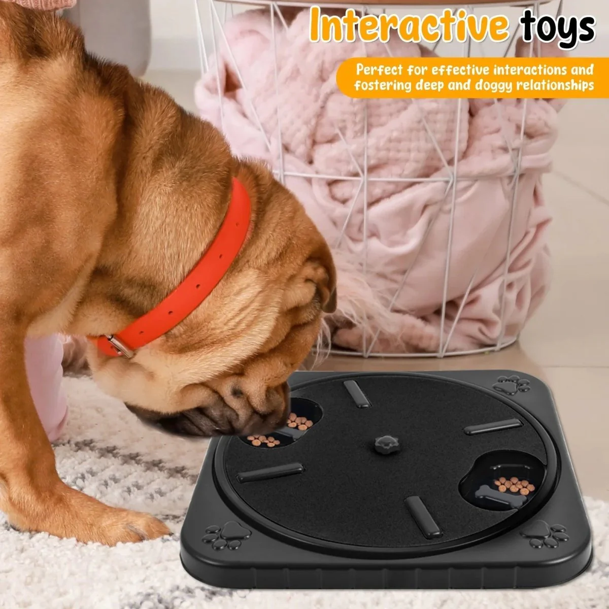 Interactieve Hond Nagelvijl | 360° Draaibaar | Speels Leren & Langzamer Eten | Kunststof | Antislip | Met 12 Snackcompartimenten - Image 5