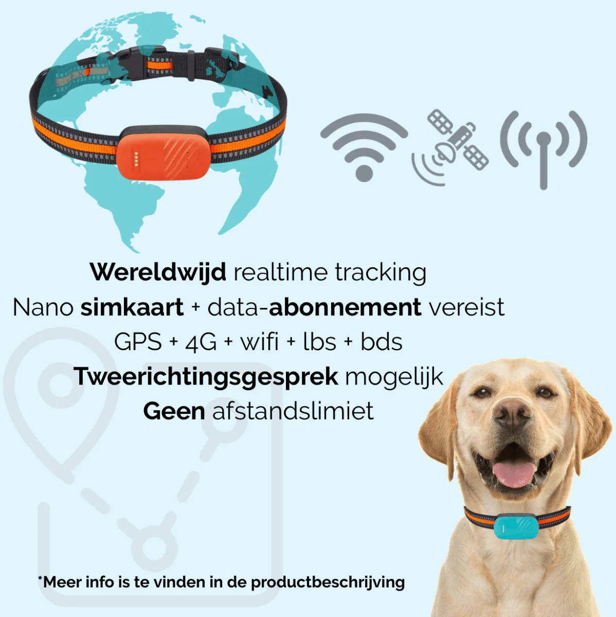 4G GPS Tracker Huisdieren | Realtime Locatie | Waterdicht IP67 | Veiligheid Halsband | Wereldwijde Dekking | Groen Oranje | Compatibel met iOS Android | Nano SIM Slot | Bewegingshistorie en Geo-fence - Image 4