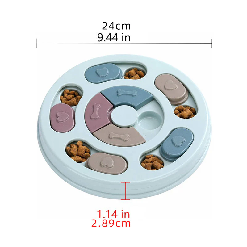 Interactieve Educatieve Hondenspeeltje | Voerbak Vertraging | Intelligentie Ontwikkeling | Duurzaam Plastic | Geschikt voor Alle Rassen | Blauw | 24x2.89 cm - Image 6