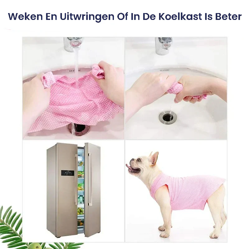 Verkoelend Hondenshirt | Lichtgewicht en Ademend | Temperatuurregulerend | Verkrijgbaar in Blauw, Groen, Roze | Maat XS, S, M - Image 3
