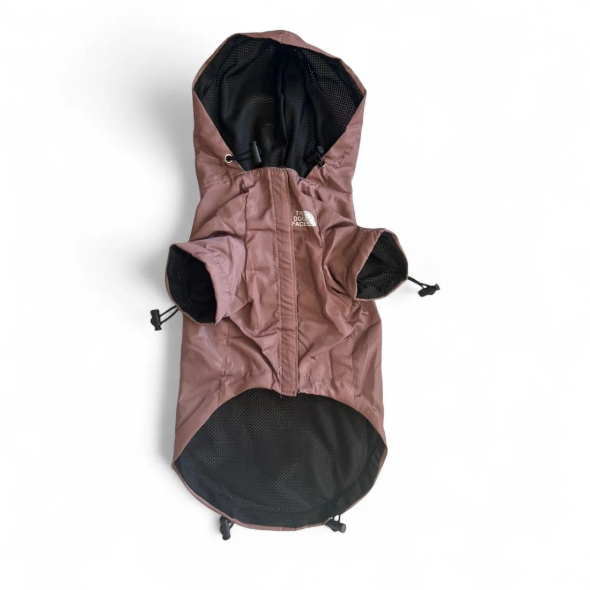 Waterdichte Hondenjas Bruin | Ademend Windjack | Harnasgat voor Veiligheid | Voor Winderige en Regenachtige Dagen | Elastische Sluitingen en Mesh Voering | Droog Comfortabel Huisdier | Huisdierkleding - Image 2