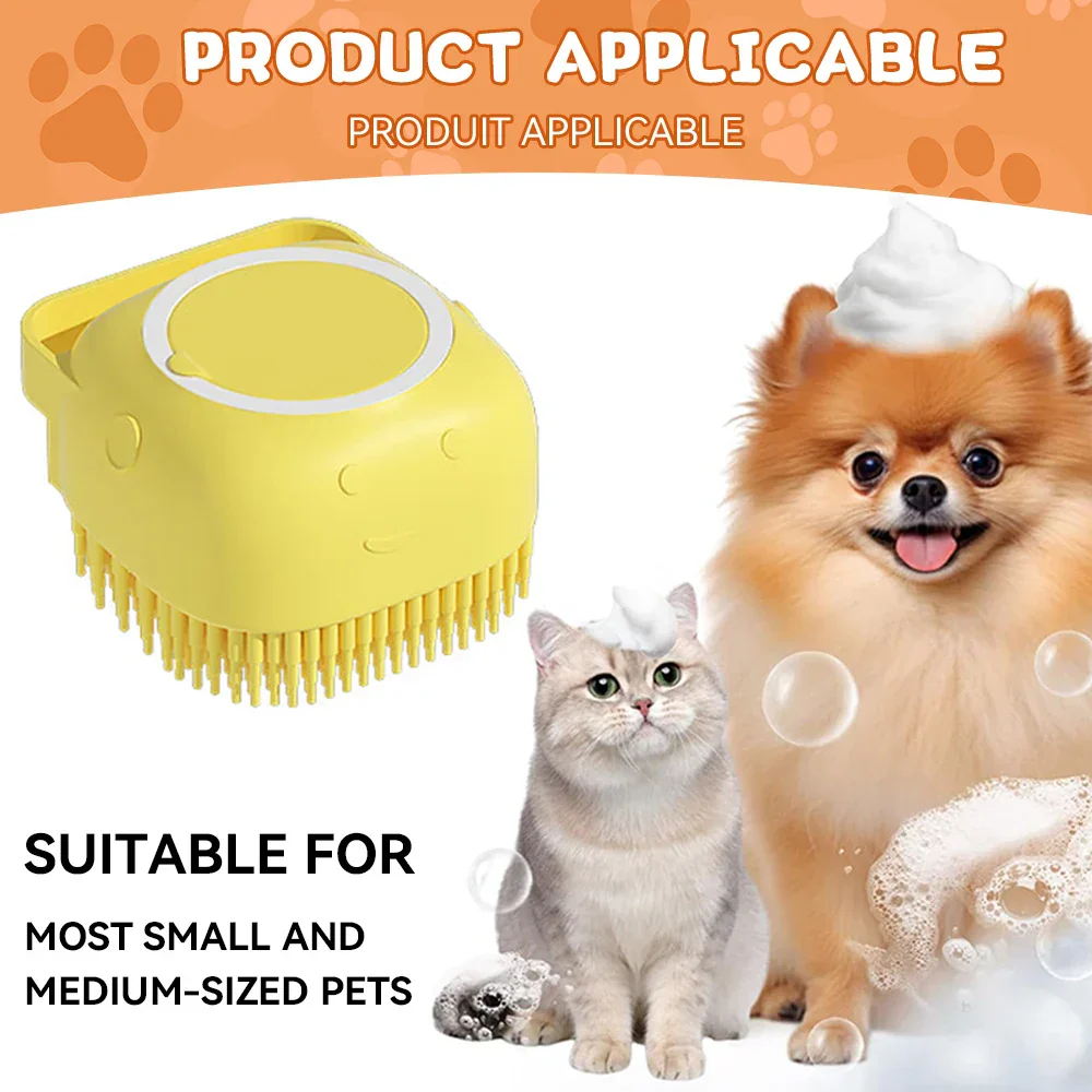Multifunctionele Badborstel voor Huisdieren met Shampoo Dispenser | Zachte Siliconen Massage | Ideaal voor Honden & Katten | Ergonomisch Ontwerp | Inclusief Schuimreservoir - Image 5