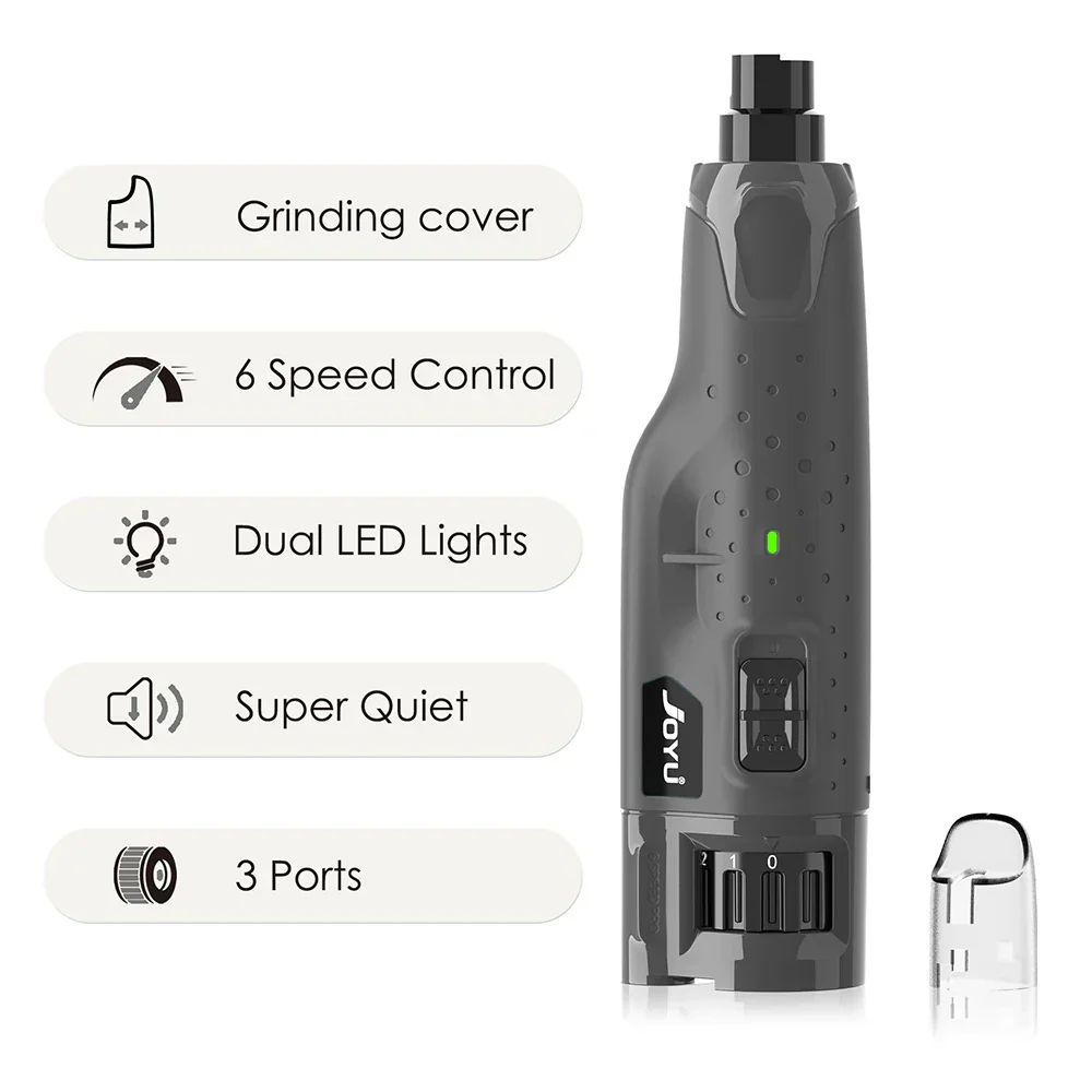 Professionele Elektrische Nagelvijl voor Honden | 6 Verstelbare Snelheden, 2 LED-Lichtjes | Stil Gebruik, Oplaadbaar via USB | Inclusief Stofkap - Image 11