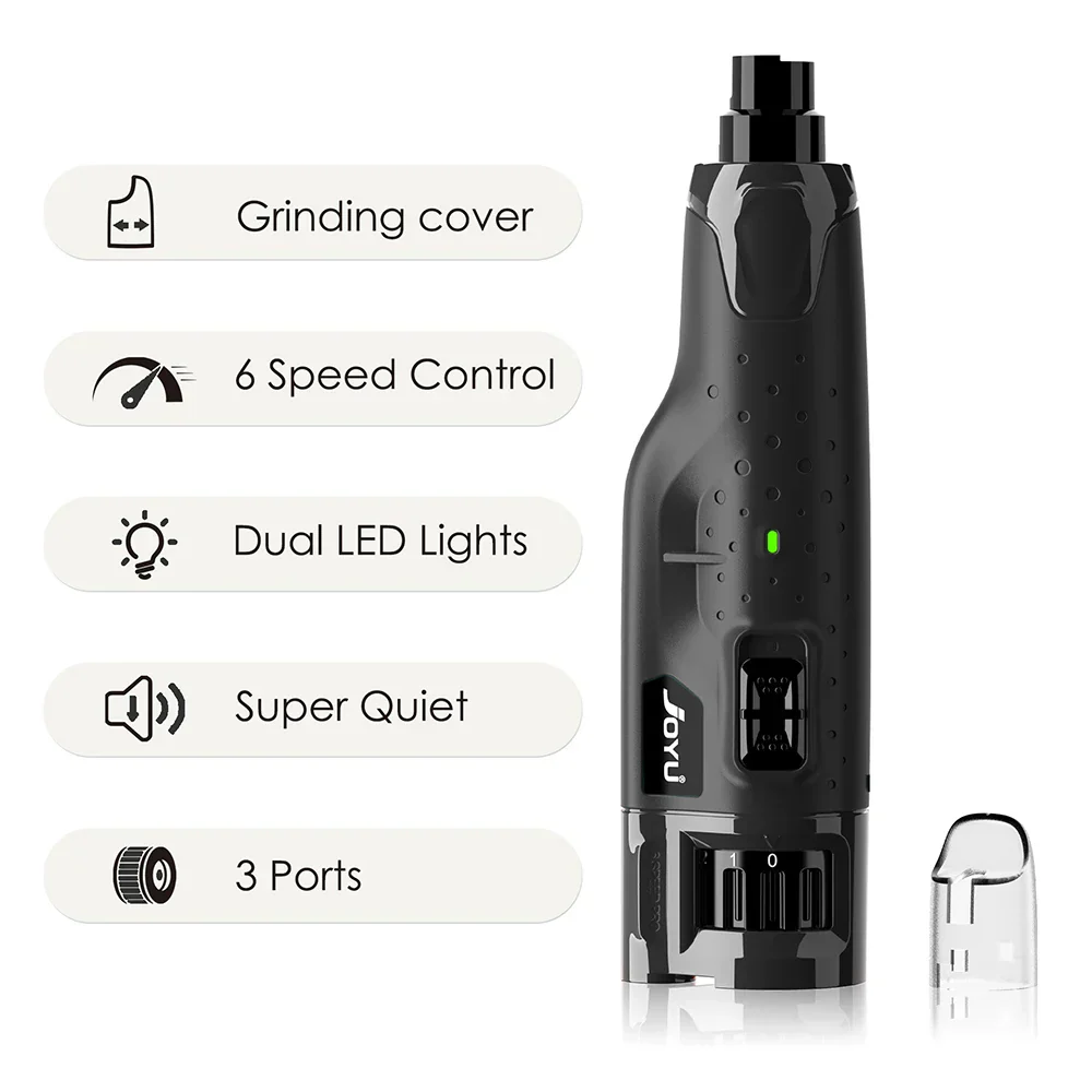 Professionele Elektrische Nagelvijl voor Honden | 6 Verstelbare Snelheden, 2 LED-Lichtjes | Stil Gebruik, Oplaadbaar via USB | Inclusief Stofkap - Image 7