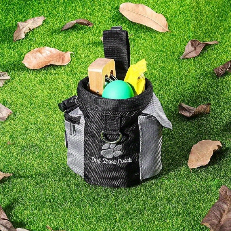 Honden traktatie pouch met vuilniszak dispenser | Grote capaciteit | Stevig polyester | Clip voor taille | Ideaal voor training en wandelingen - Image 3
