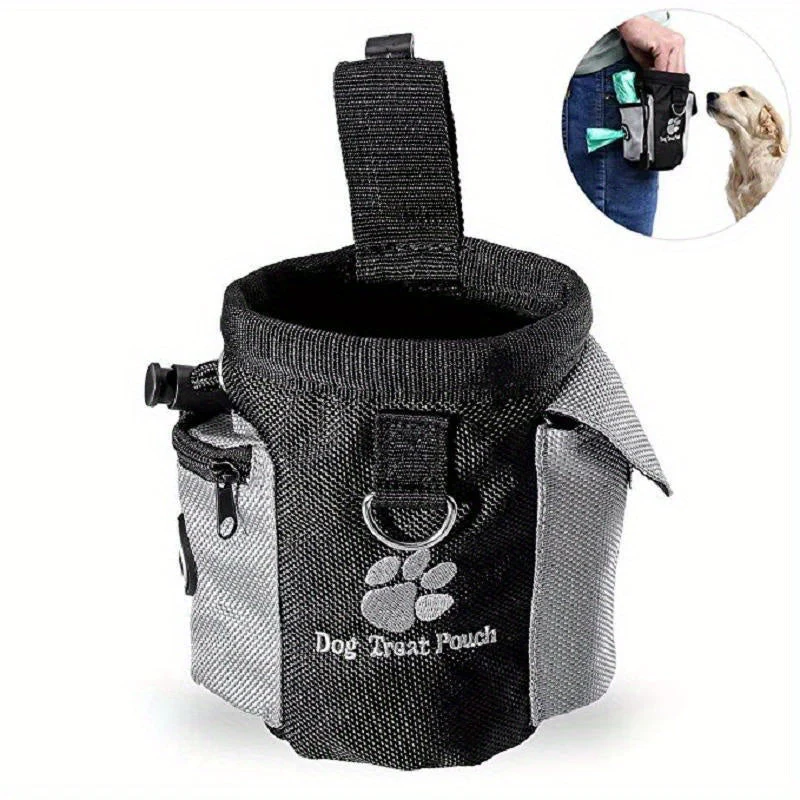 Honden traktatie pouch met vuilniszak dispenser | Grote capaciteit | Stevig polyester | Clip voor taille | Ideaal voor training en wandelingen - Image 4