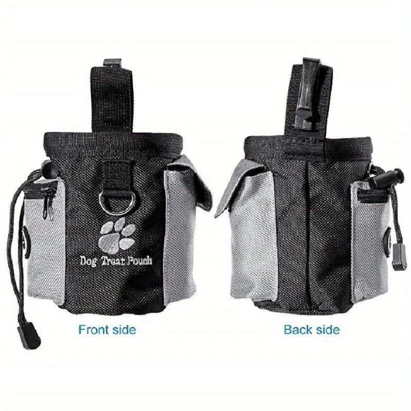 Honden traktatie pouch met vuilniszak dispenser | Grote capaciteit | Stevig polyester | Clip voor taille | Ideaal voor training en wandelingen - Image 6