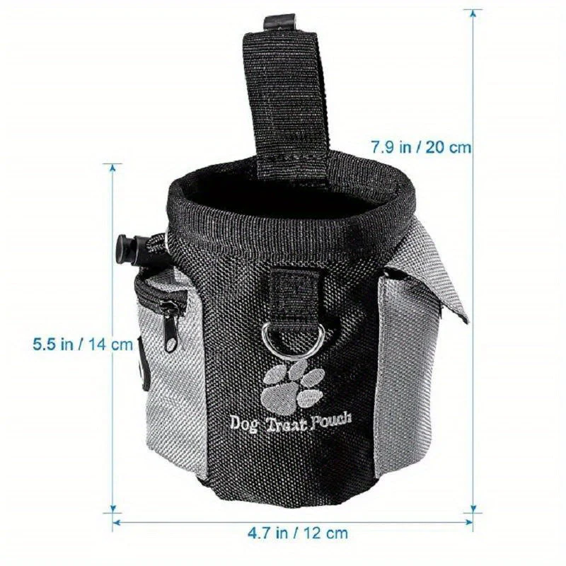 Honden traktatie pouch met vuilniszak dispenser | Grote capaciteit | Stevig polyester | Clip voor taille | Ideaal voor training en wandelingen - Image 7