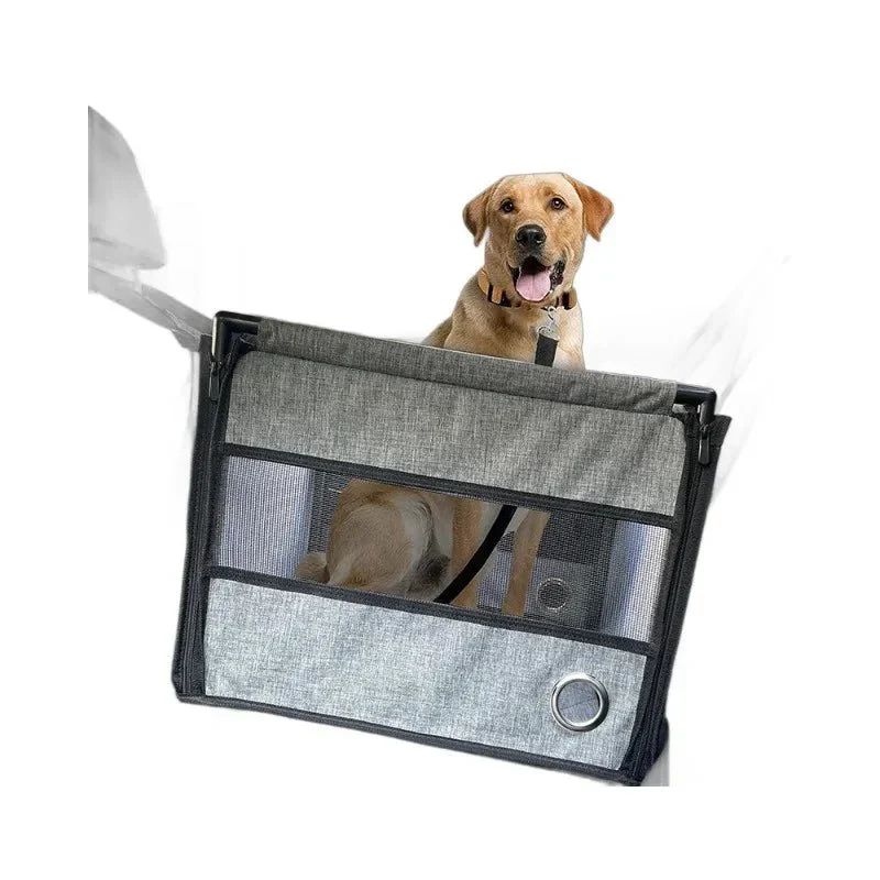 Hondenstoel Auto | Waterdicht & Veilig | Zwart | Reisstoel voor Kleine en Middelgrote Honden | Stabiele Draagtas | Autostoel Bescherming Huisdieren | Compatibel met Voertuigen | Draagbare Hondenzitplaats - Image 6