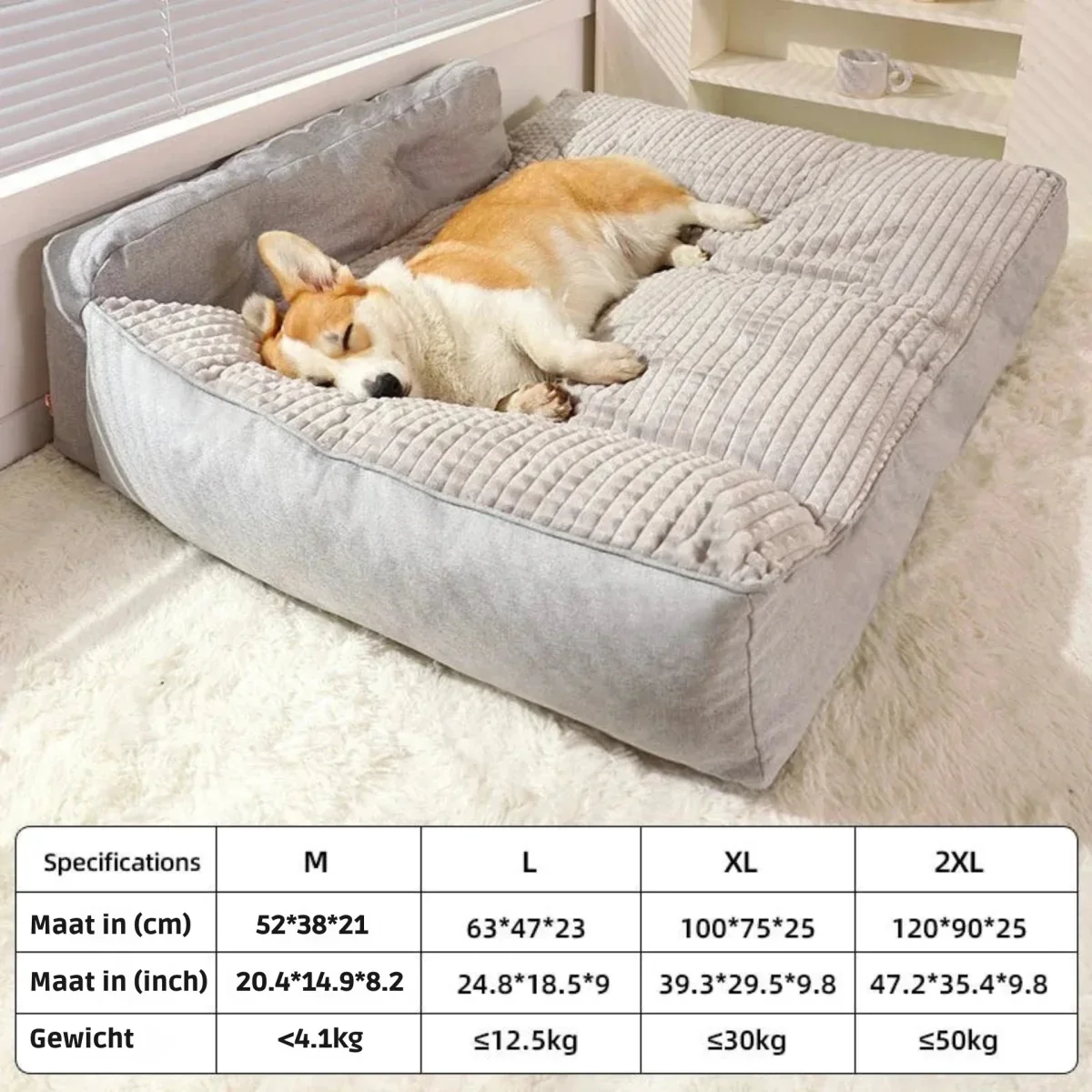 Hondenbed voor Grote Honden - Warm en Comfortabel Hondenmand met Antislip Onderkant, Gemakkelijk te Reinigen - Image 10