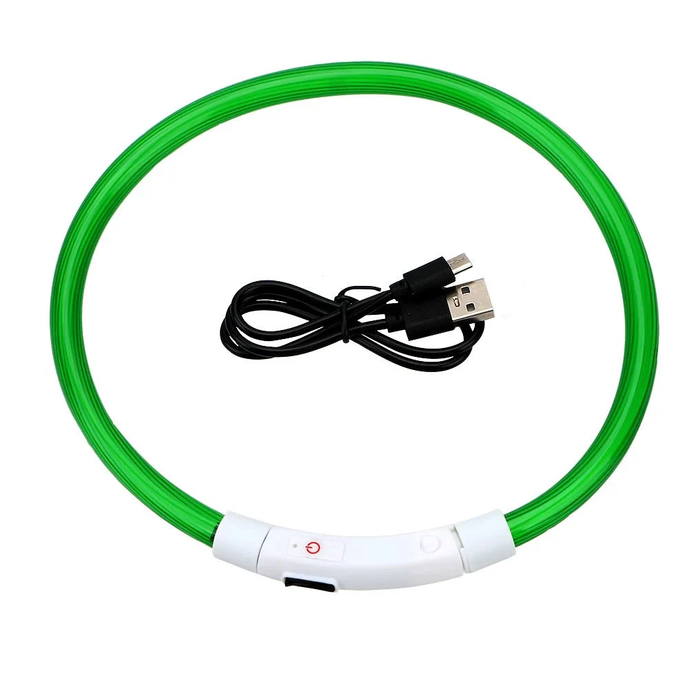 LED Halsband Hond Oplaadbaar | Waterdicht Verstelbaar Nachtveiligheid | USB Micro Oplaadfunctie | Weerbestendig Ontwerp | Krachtige LED Verlichting | ABS PVC Materiaal | Geschikt Voor Nachtelijk Wandelen