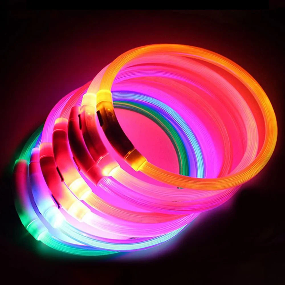 LED Halsband Hond Oplaadbaar | Waterdicht Verstelbaar Nachtveiligheid | USB Micro Oplaadfunctie | Weerbestendig Ontwerp | Krachtige LED Verlichting | ABS PVC Materiaal | Geschikt Voor Nachtelijk Wandelen - Image 2