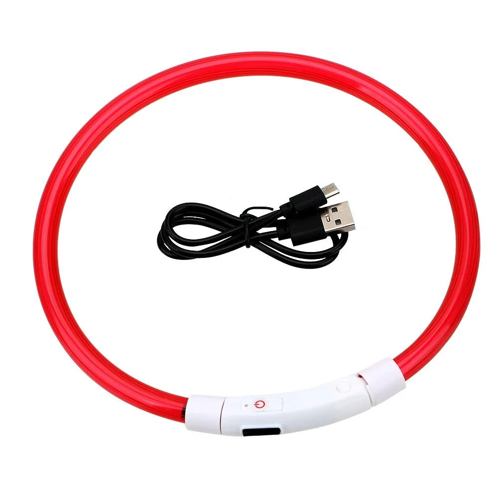 LED Halsband Hond Oplaadbaar | Waterdicht Verstelbaar Nachtveiligheid | USB Micro Oplaadfunctie | Weerbestendig Ontwerp | Krachtige LED Verlichting | ABS PVC Materiaal | Geschikt Voor Nachtelijk Wandelen - Image 5