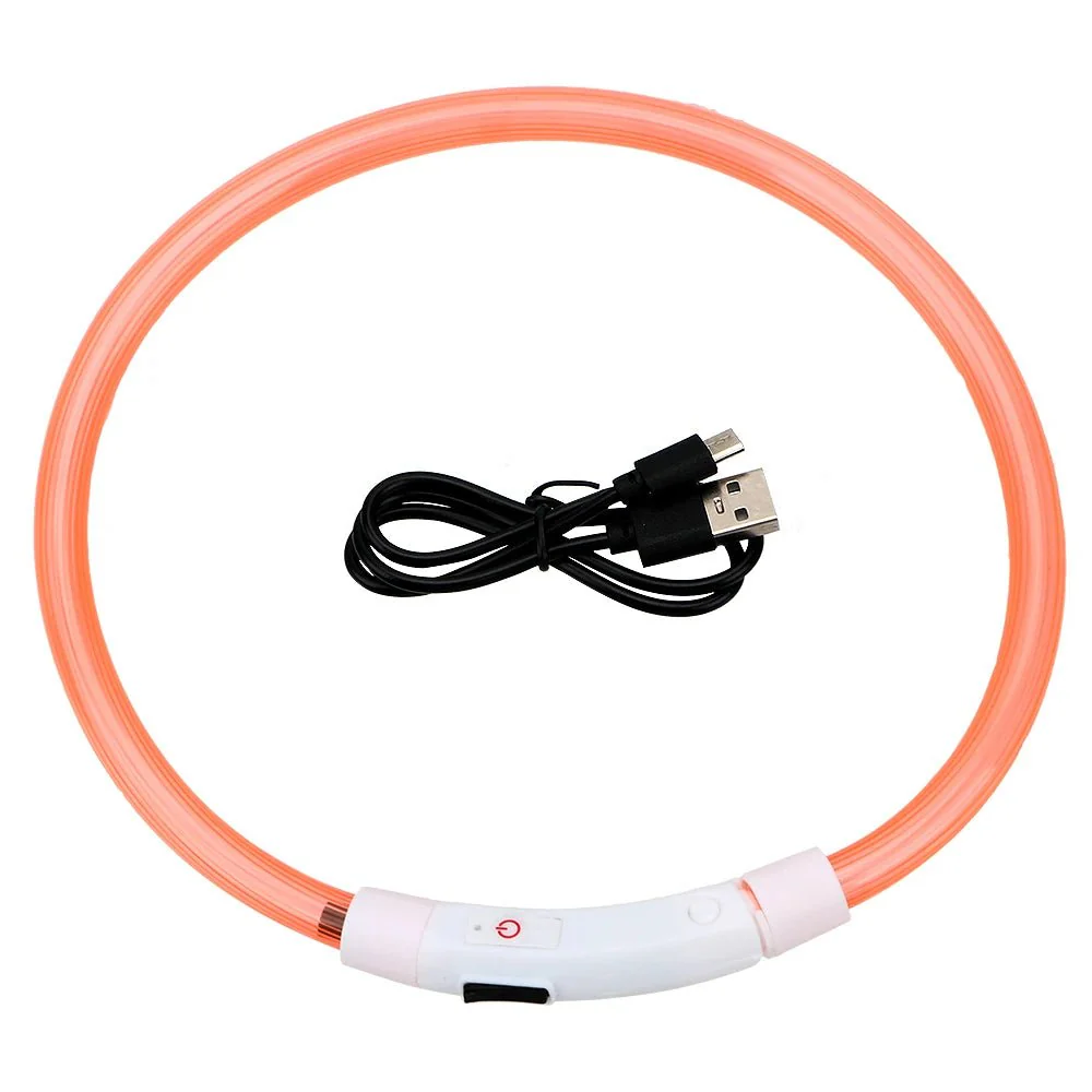 LED Halsband Hond Oplaadbaar | Waterdicht Verstelbaar Nachtveiligheid | USB Micro Oplaadfunctie | Weerbestendig Ontwerp | Krachtige LED Verlichting | ABS PVC Materiaal | Geschikt Voor Nachtelijk Wandelen - Image 7