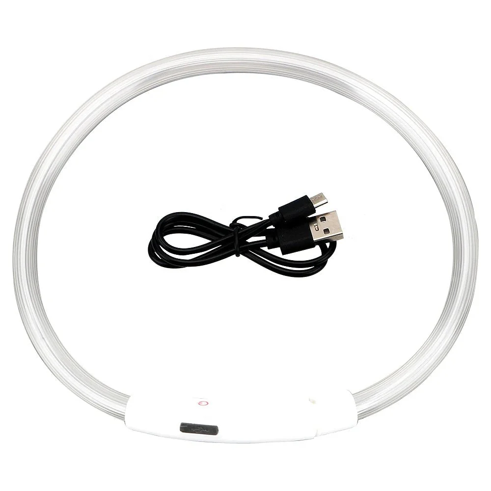 LED Halsband Hond Oplaadbaar | Waterdicht Verstelbaar Nachtveiligheid | USB Micro Oplaadfunctie | Weerbestendig Ontwerp | Krachtige LED Verlichting | ABS PVC Materiaal | Geschikt Voor Nachtelijk Wandelen - Image 8