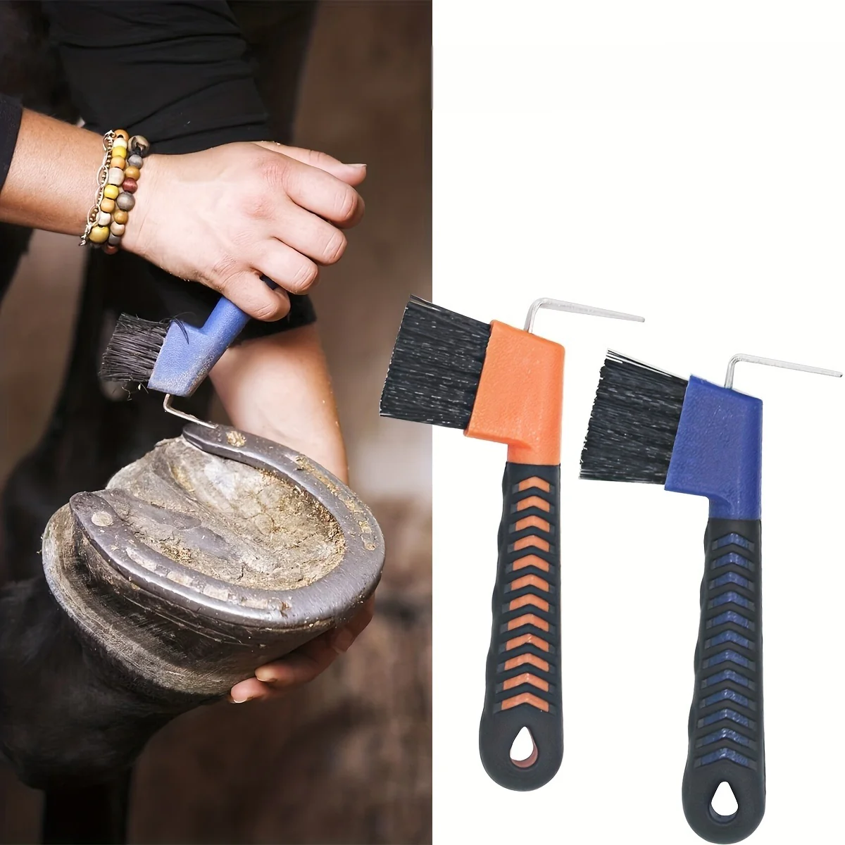 Hoefkrabber Borstel Paard | Dierenverzorging | Modder Verwijderen | Stabiel Uitrusting | PP Materiaal