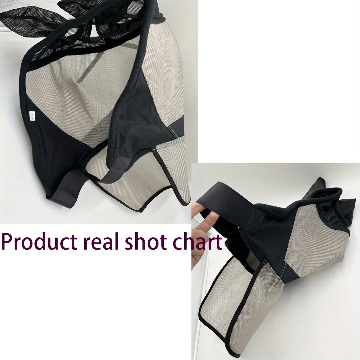 Paardenmasker Vliegenbescherming | Lange Neus Vliegenmasker | Teslin Stof | Equestrian Neusbedekking - Image 6