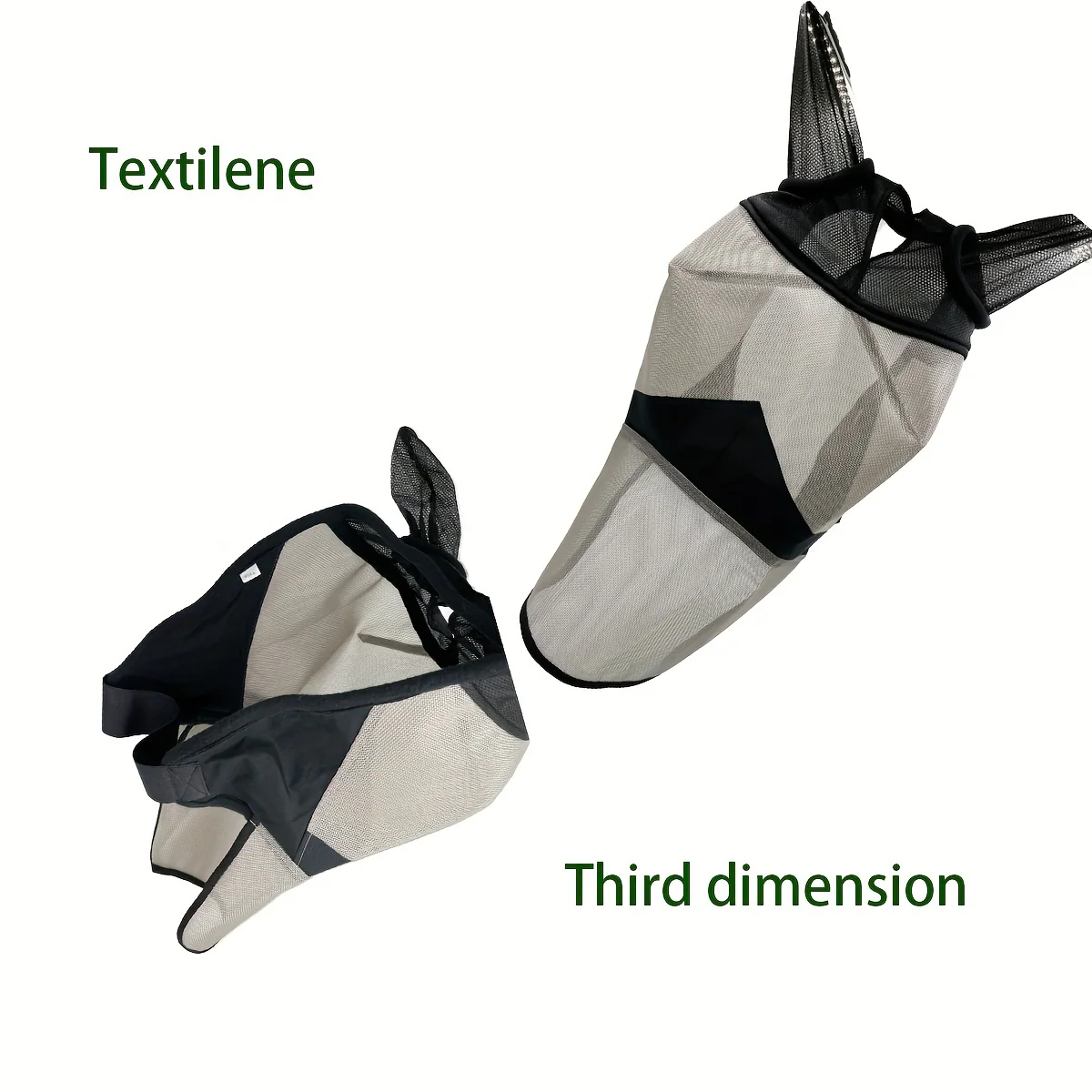 Paardenmasker Vliegenbescherming | Lange Neus Vliegenmasker | Teslin Stof | Equestrian Neusbedekking - Image 8