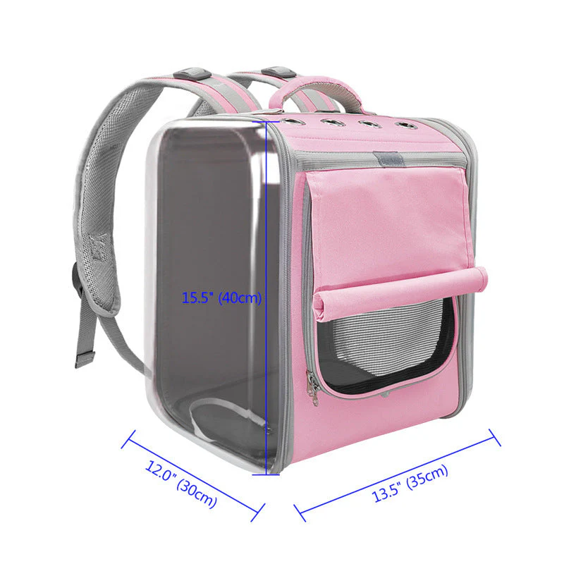 Huisdierdrager voor katten en kleine honden | Ademend en transparant ontwerp | Comfortabele en veilige vervoerstas met handgreep en schouderband - Image 4