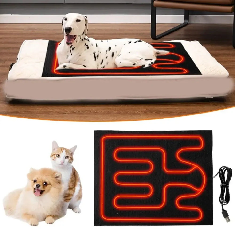 USB Huisdieren Warmtemat | Opvouwbaar Waterdicht Reismatje 30x40cm | Voor Binnen & Onderweg | Wit