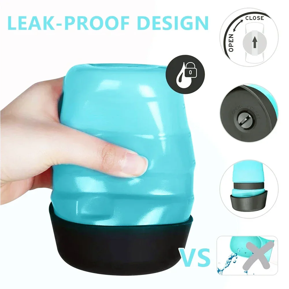 Opvouwbare Waterfles voor Honden 500ml | Lekvrij en Draagbaar, Ideaal voor Wandelen en Reizen - Image 3